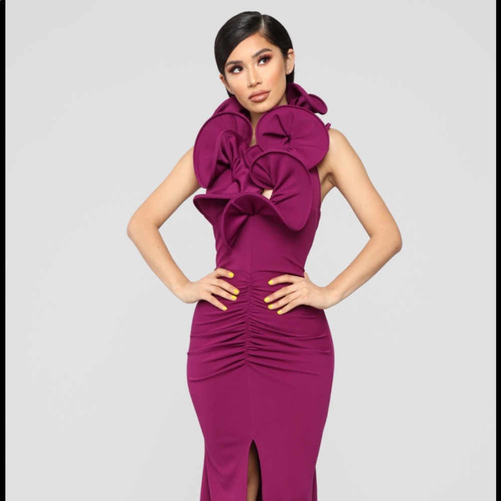 Brand new Fashion Nova violet maxi gown